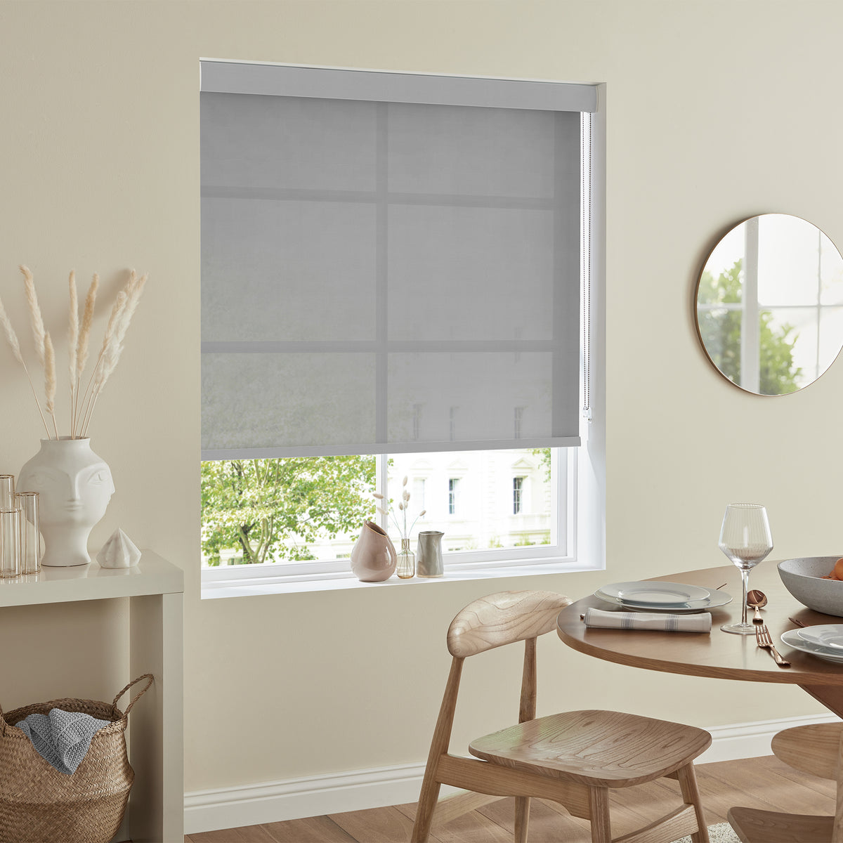 Insta Fit No Drill Freesia Fog Roller Blinds - Fit in 30 Secs