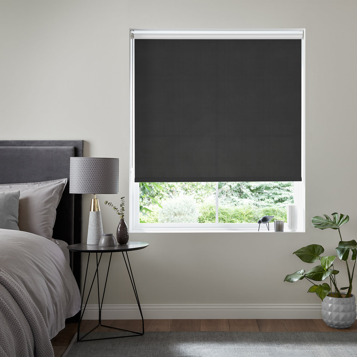 Insta Fit No Drill Freesia Slate Roller Blinds - Fit in 30 Secs