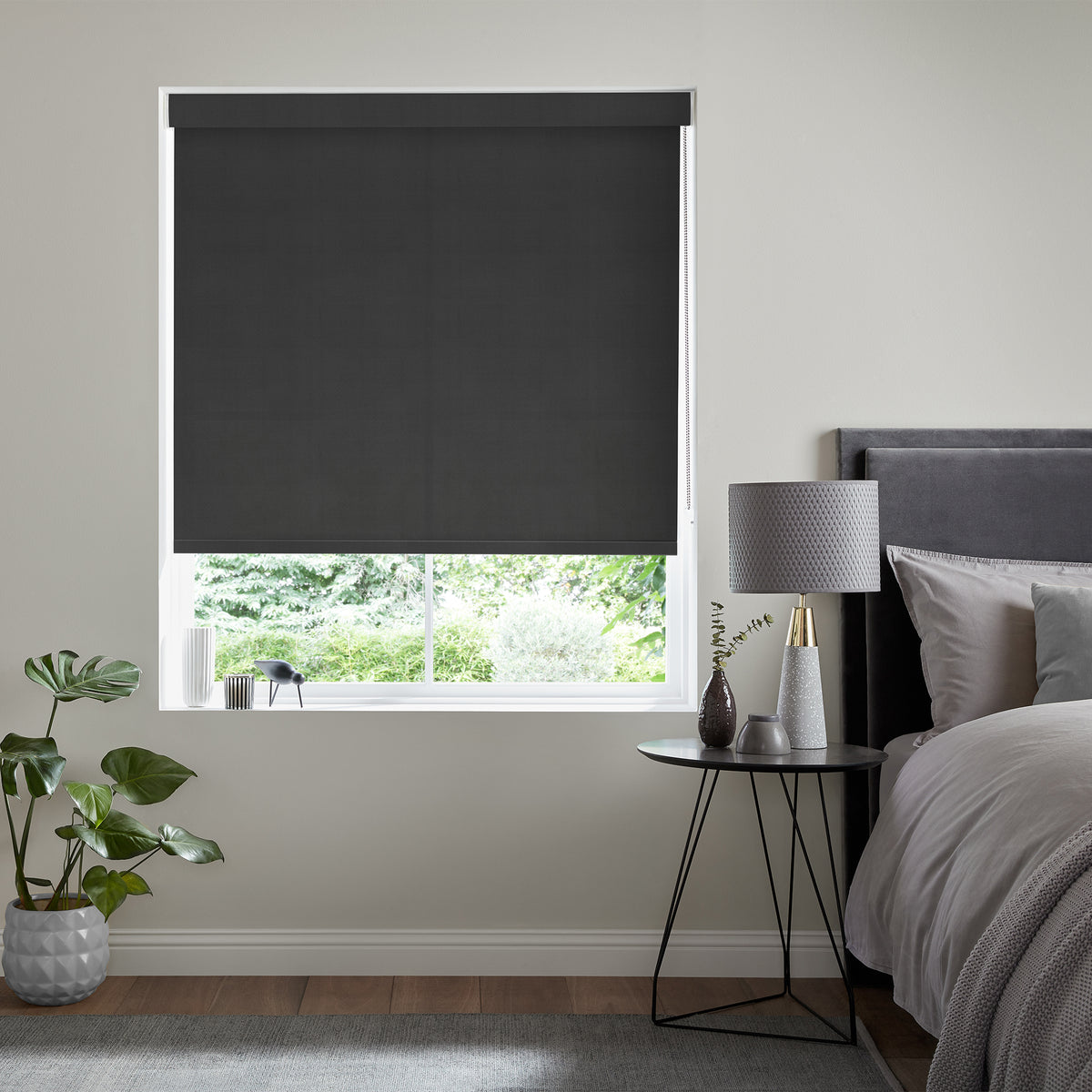 Insta Fit No Drill Freesia Slate Roller Blinds - Fit in 30 Secs