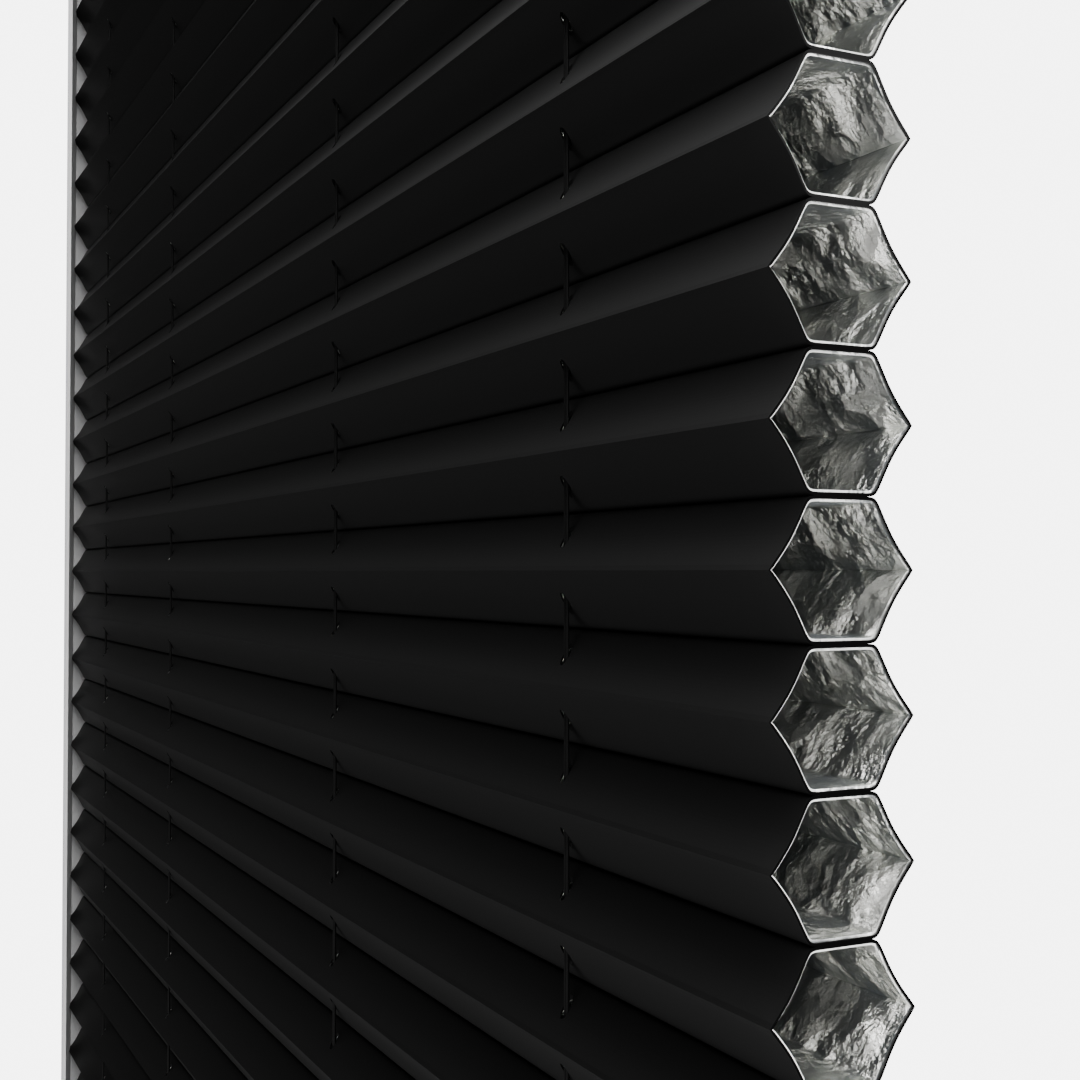 Thermal Blackout Perfect Fit No Drill Pleated Raven