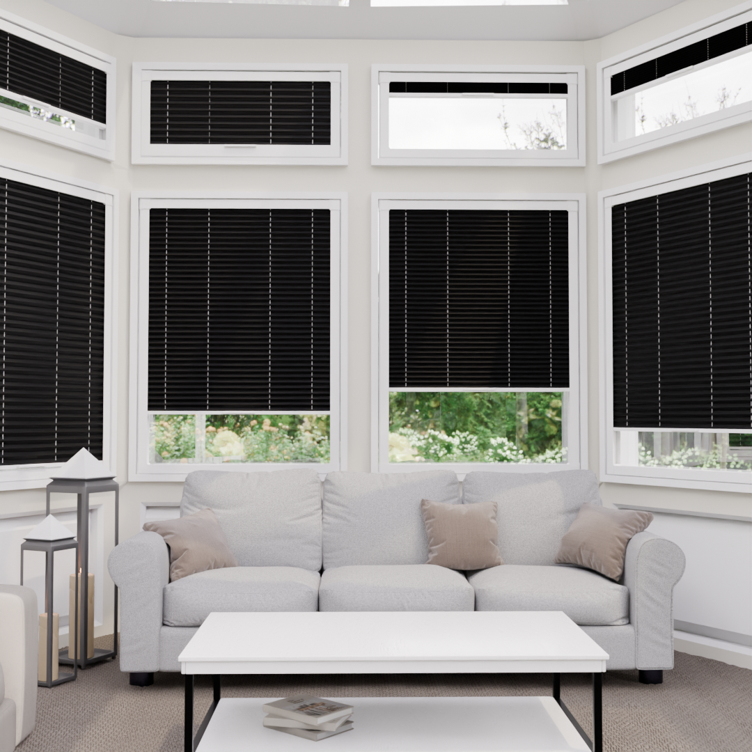 Thermal Blackout Perfect Fit No Drill Pleated Raven