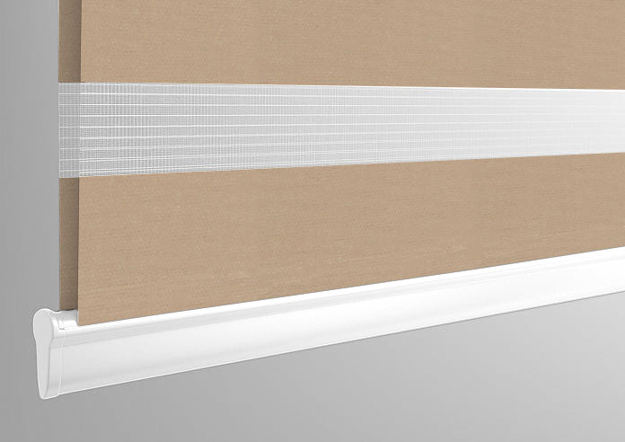 Rose Omega Semi Blackout Beige Electrical Day and Night Blind