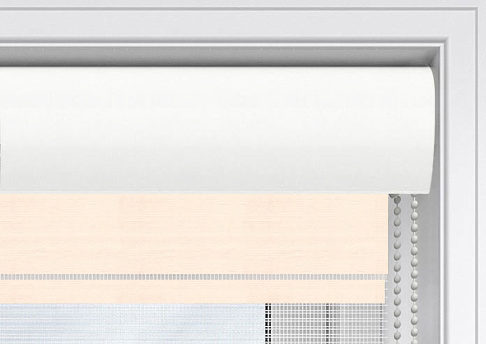 Rose Omega Semi Blackout Cream Electrical Day and Night Blind