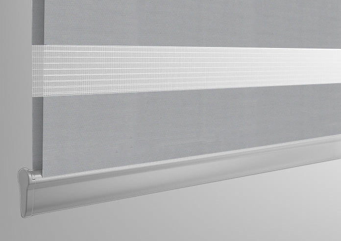 Rose Omega Semi Blackout Silver Electrical Day and Night Blind