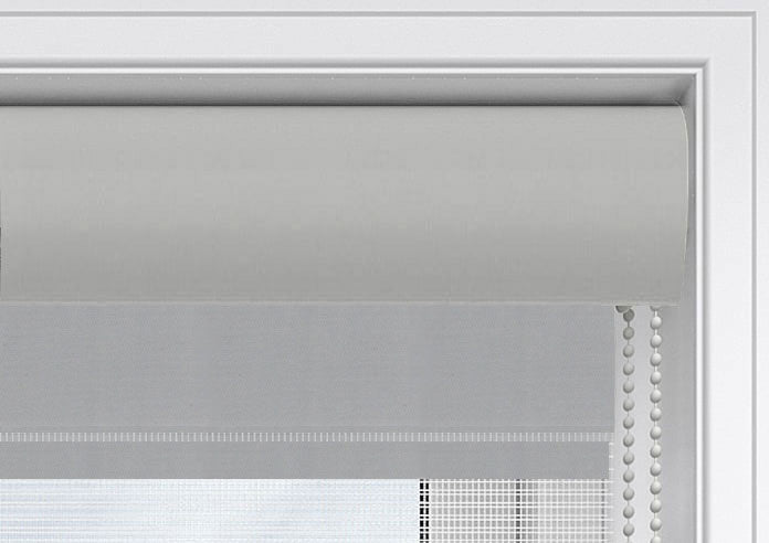 Rose Omega Semi Blackout Silver Electrical Day and Night Blind