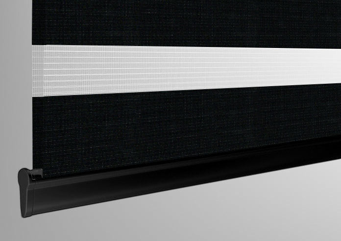 Rose Semi Blackout Black Electrical Day and Night Blind