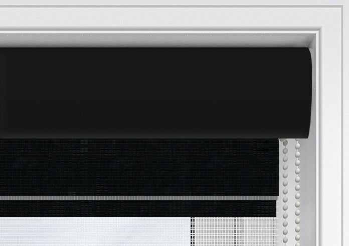 Rose Semi Blackout Black Electrical Day and Night Blind