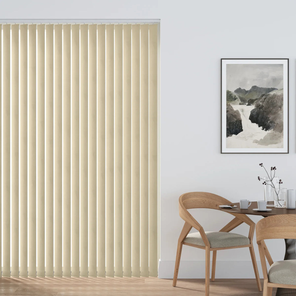 Symphony Black Out Cream Vertical Replacement Blind Slat