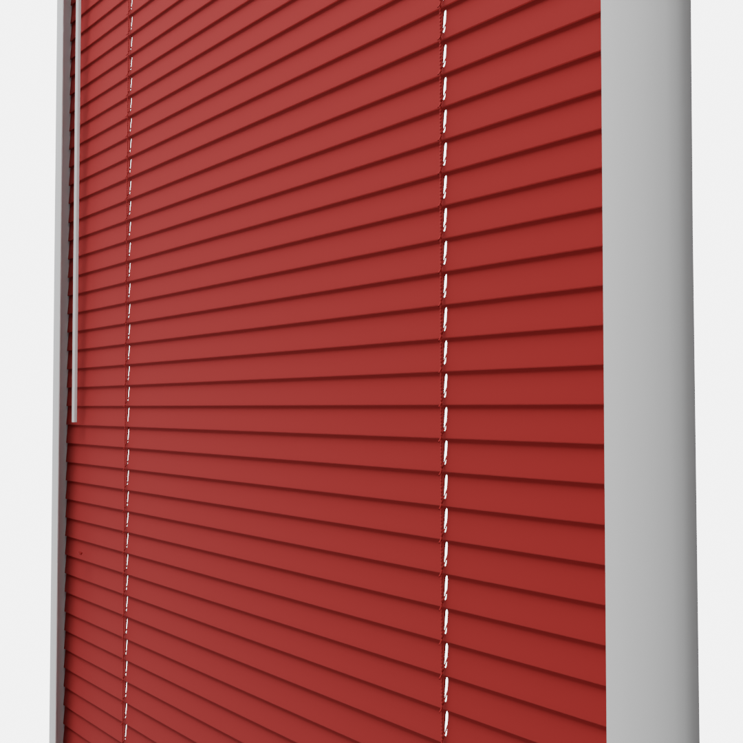 Perfect Fit No Drill Metal Blind - Scarlet - 25mm