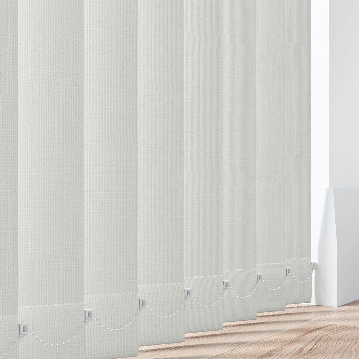 Shantung White Vertical Replacement Blind Slat