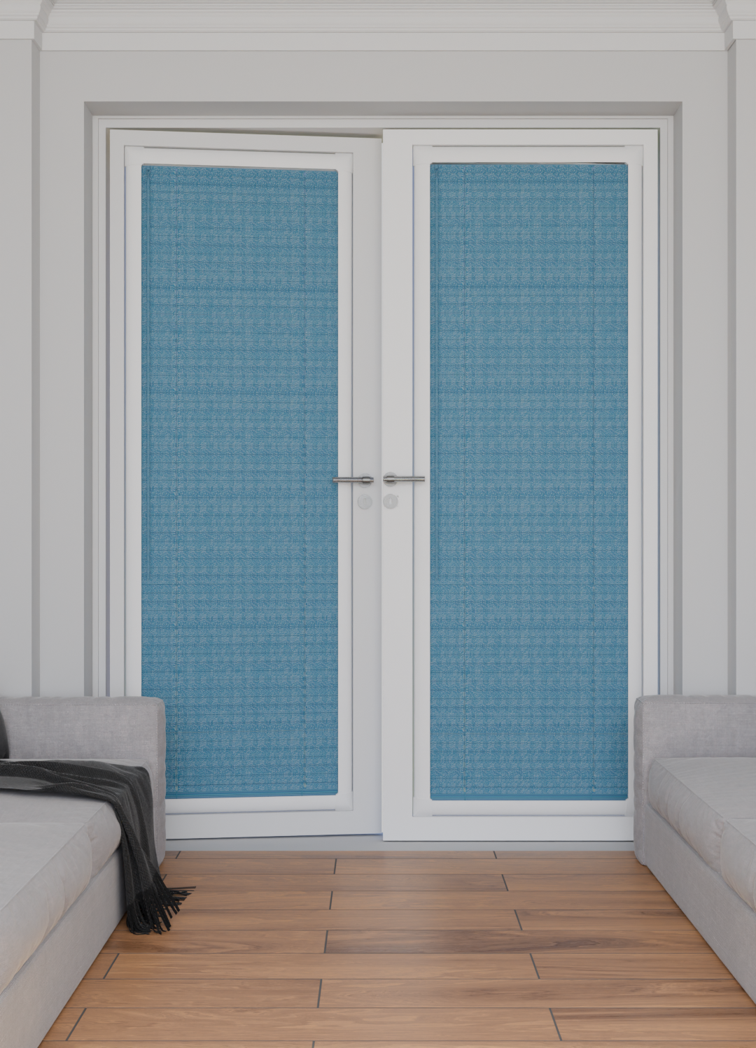 Perfect Fit No Drill Metal Blind - Sparkle Blue - 25mm