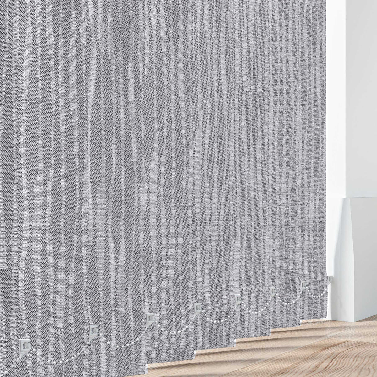 Symphony Black Out Grey Vertical Replacement Blind Slat