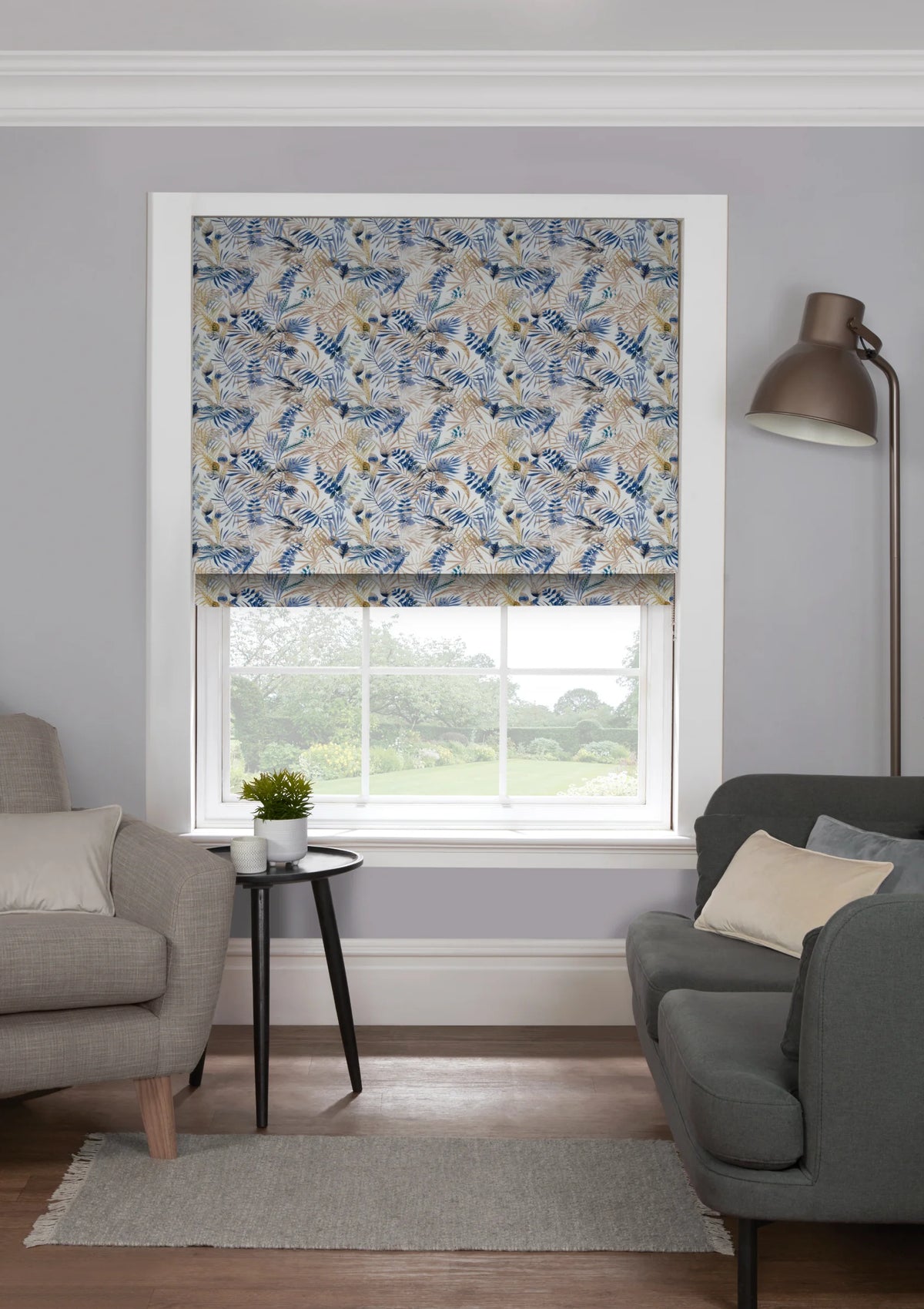 EB Tirana Blue Roman Blind