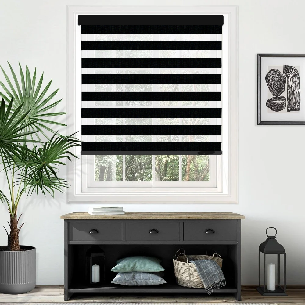 Truro Blackout Black Electrical Day and Night Blind