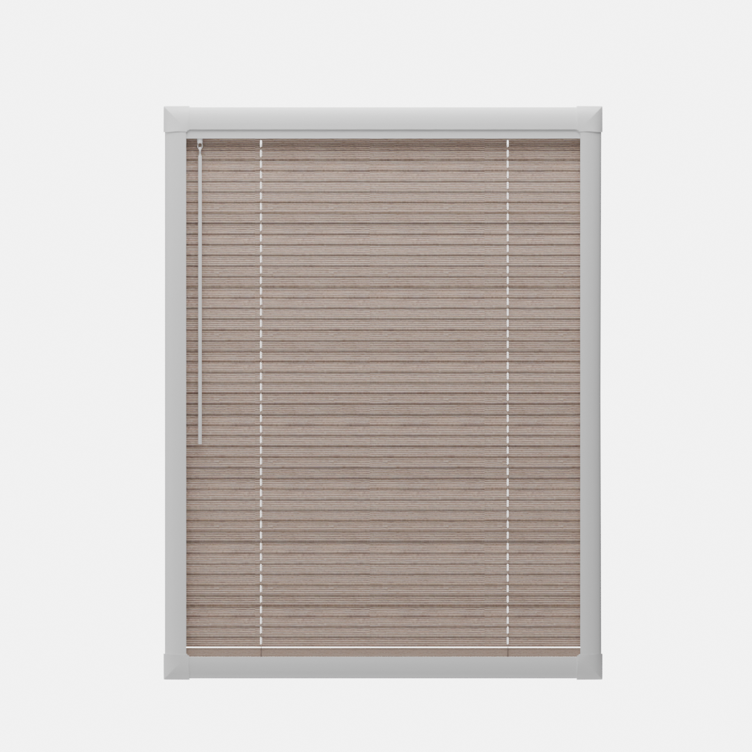 Perfect Fit No Drill Metal Blind - Walnut - 25mm
