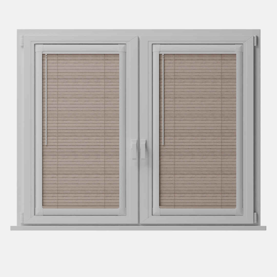 Perfect Fit No Drill Metal Blind - Walnut - 25mm
