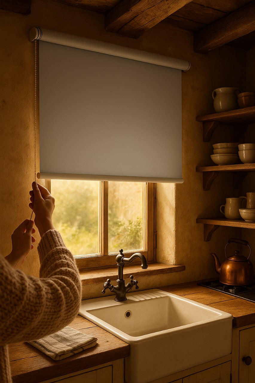 Atlantex Silver Electrical Roller Blind