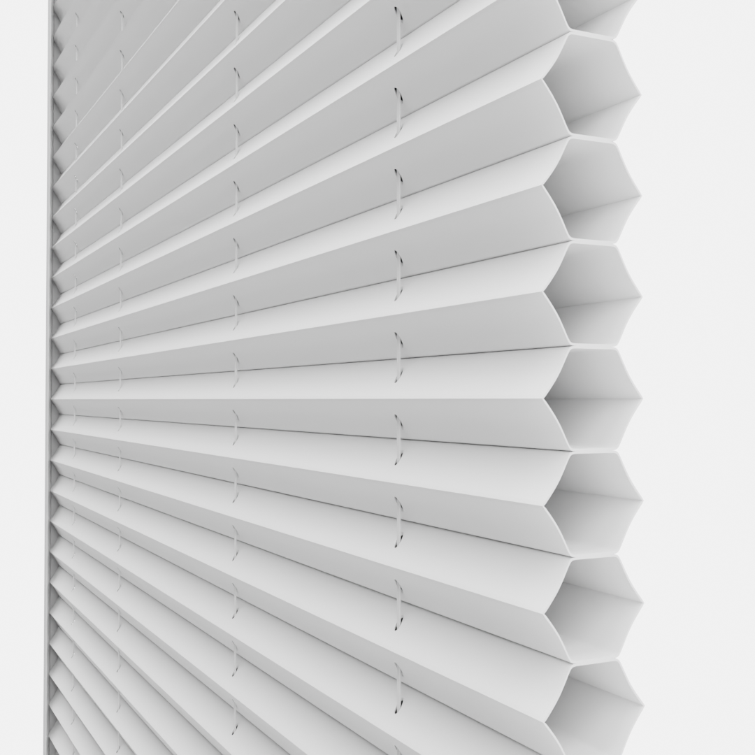 Perfect Fit No Drill Pleated White