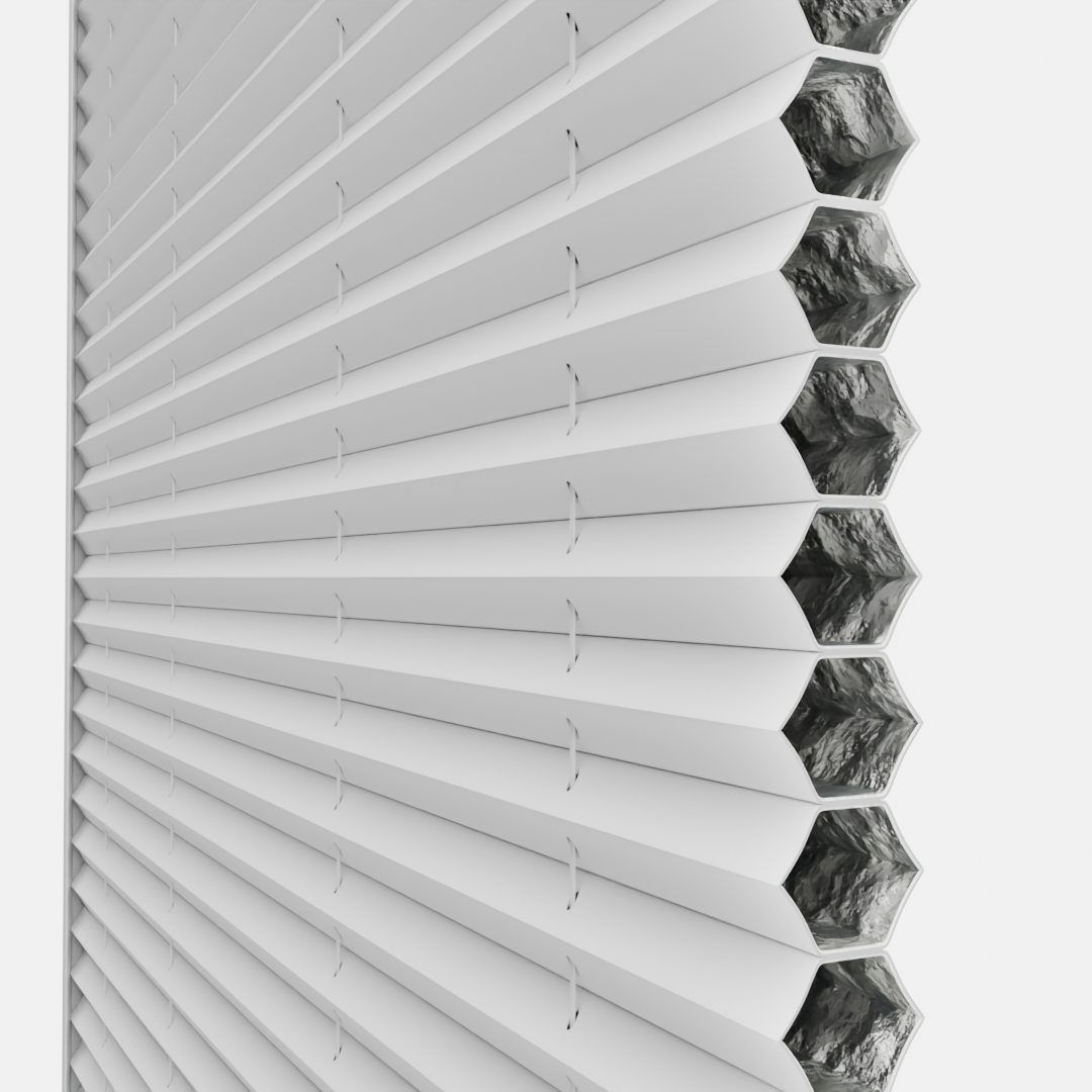 Thermal Blackout Perfect Fit No Drill Pleated White