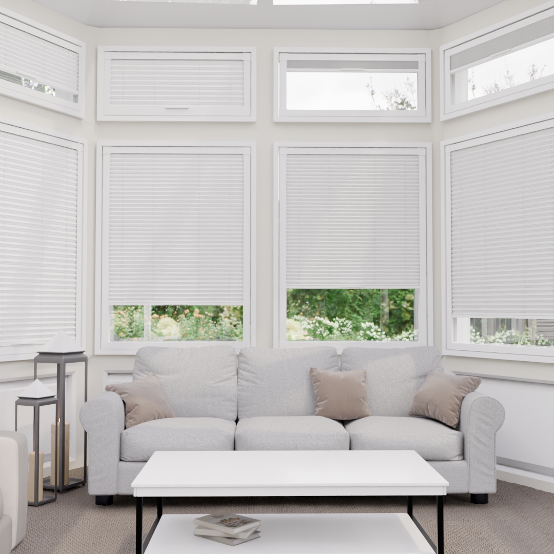 Thermal Blackout Perfect Fit No Drill Pleated White