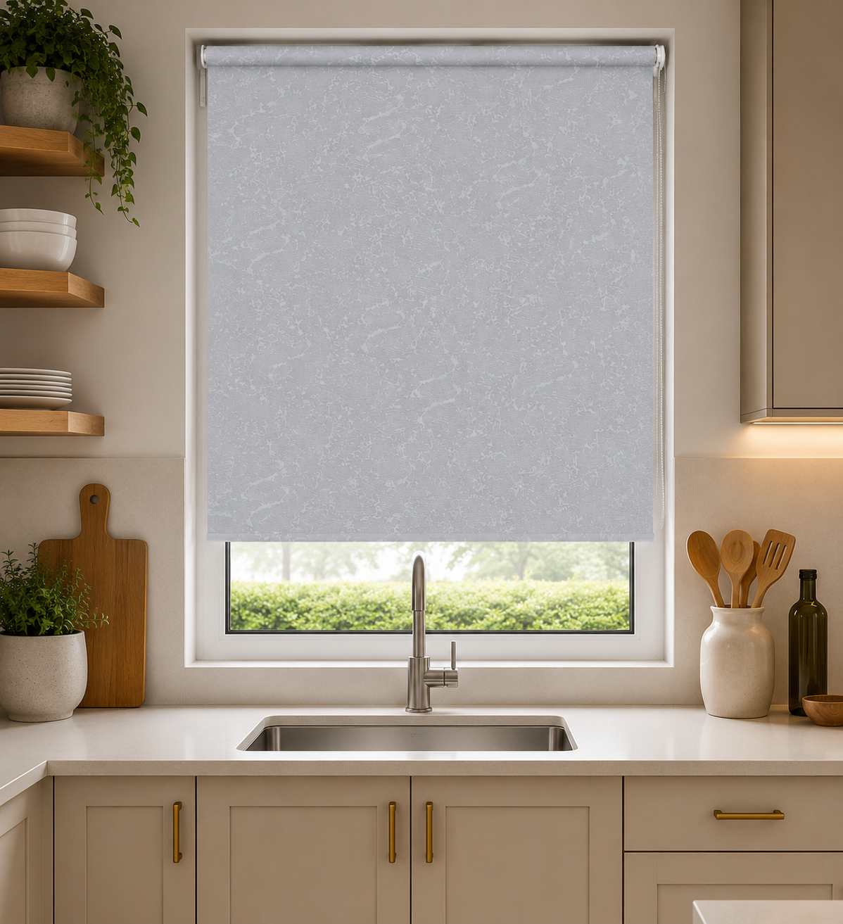 Tango Steel - PVC Blackout Waterproof Roller Blind