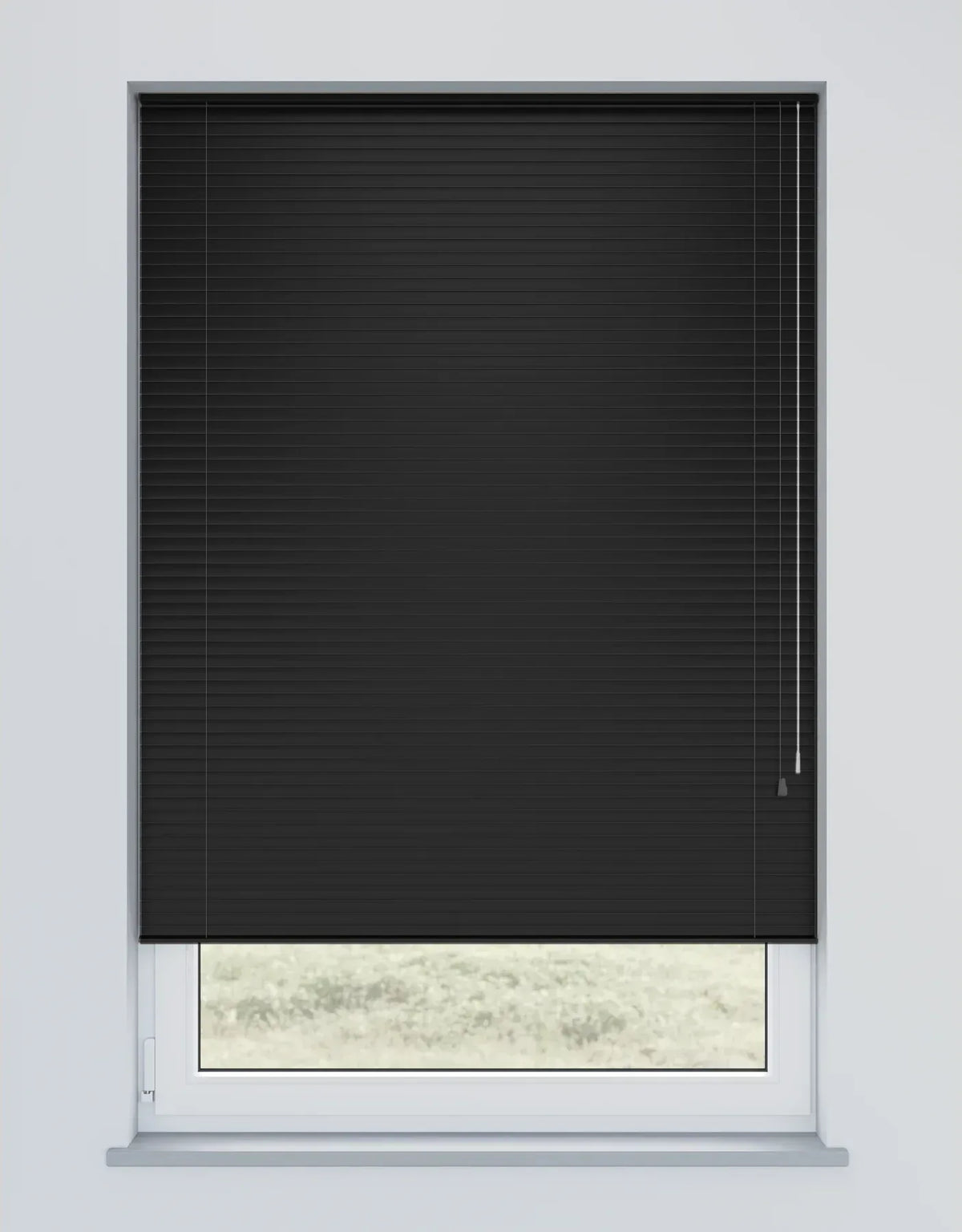 Black Gloss MetalVenetian Blind - 25mm