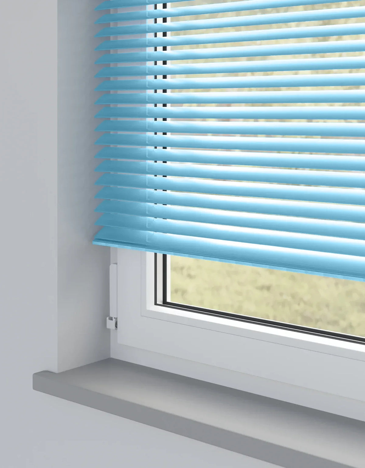 Cool Aqua MetalVenetian Blind - 25mm