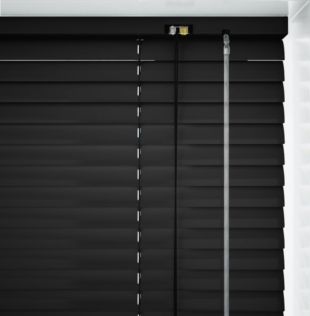 Black Gloss MetalVenetian Blind - 25mm