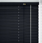 Pitch Black Metal Venetian Blind - 25mm