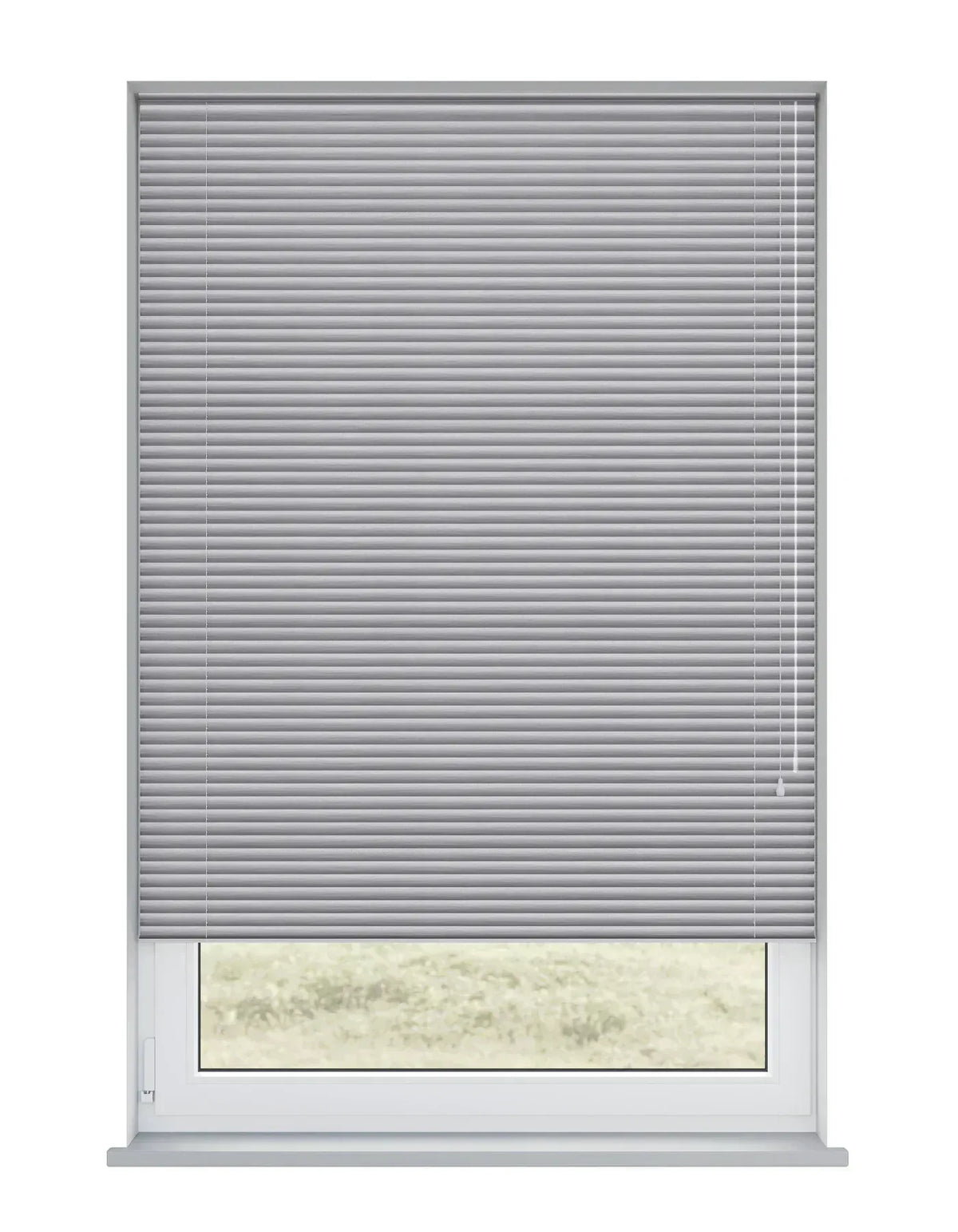 Frosted Silver Metal Venetian Blind
