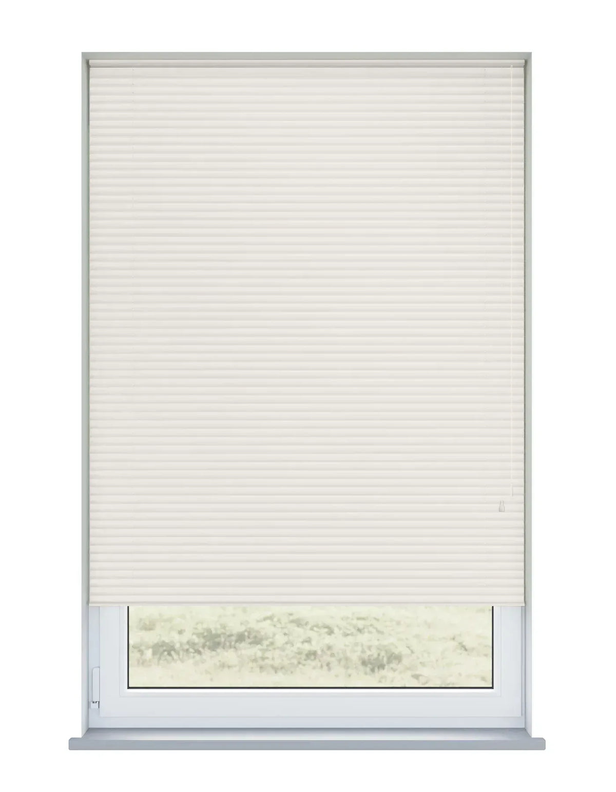 Off White Metal Venetian Blind - 25mm