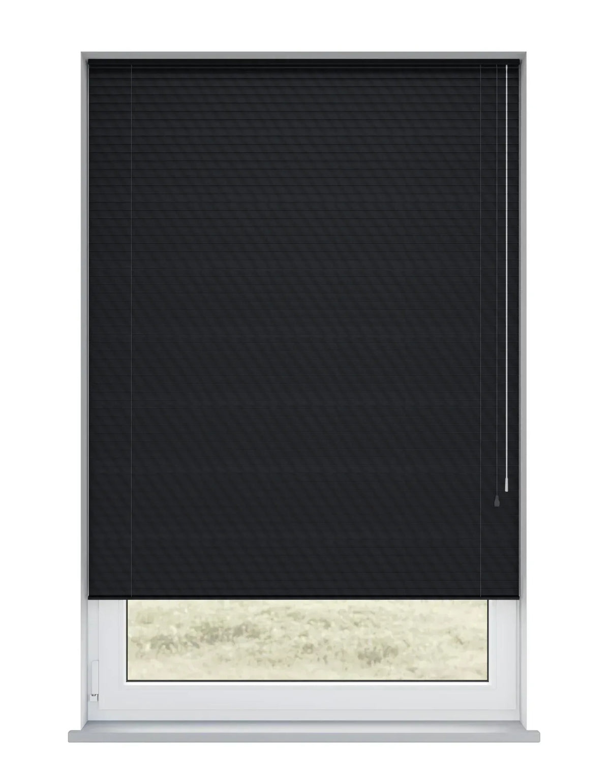 Pitch Black Metal Venetian Blind - 25mm