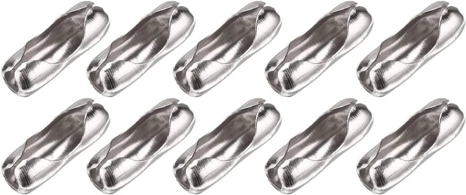 3 Meter Silver Beaded Pull Chain Extension with Connector for Ceiling Light Fan