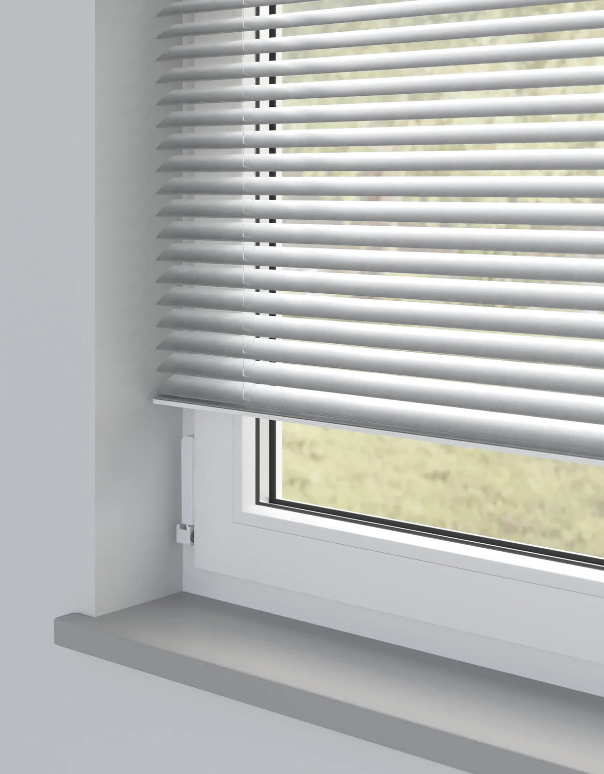 Satin Silver Metal Venetian Blind