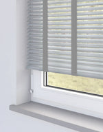 AquawoodGrey FauxWooden Blind With Tape - 50mm