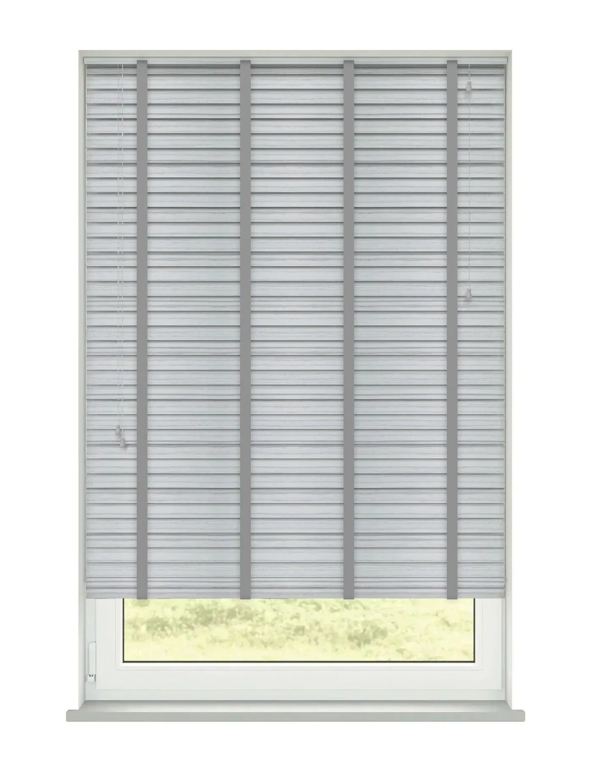 Aquawood Nigra Faux Wooden Blind With Tape - 50mm