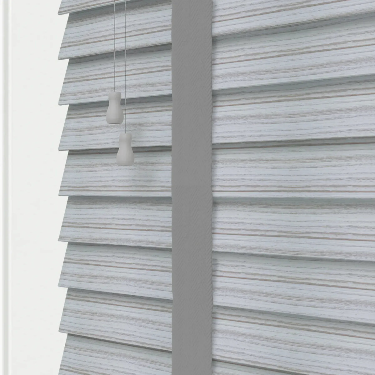 AquawoodGrey FauxWooden Blind With Tape - 50mm