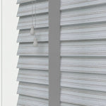 AquawoodGrey FauxWooden Blind With Tape - 50mm
