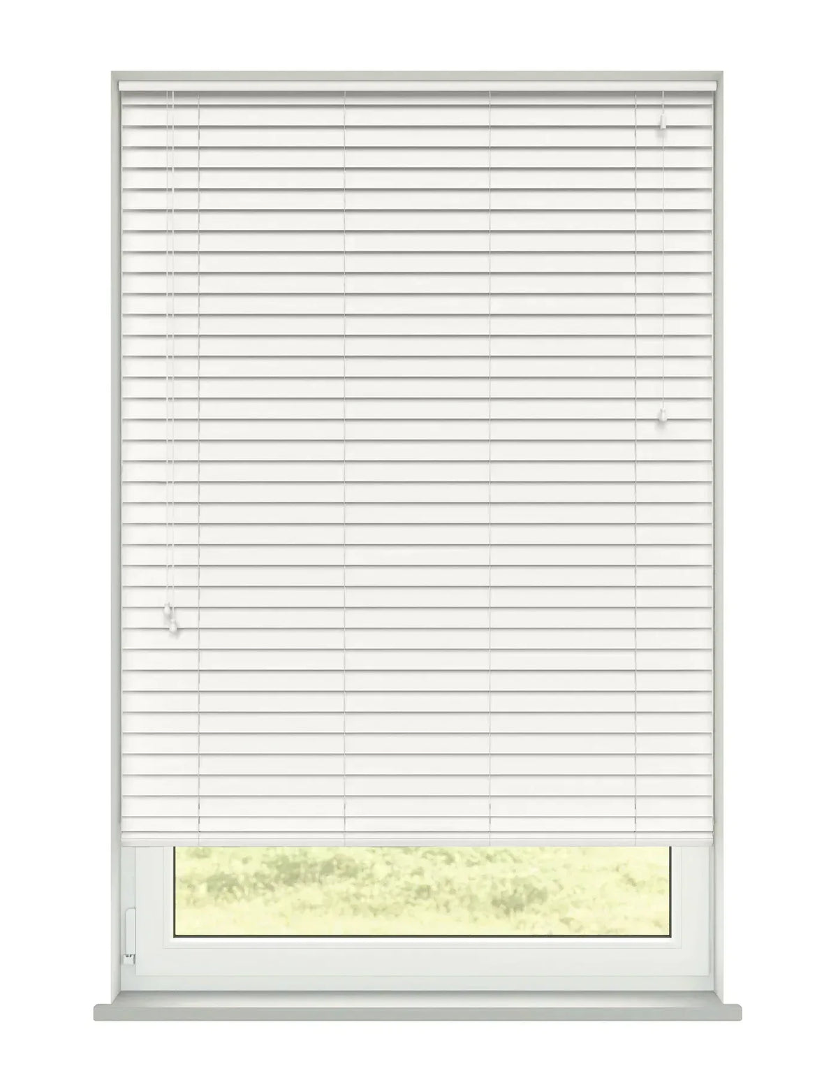 Essence Glow White Faux Wooden Blind - 50mm