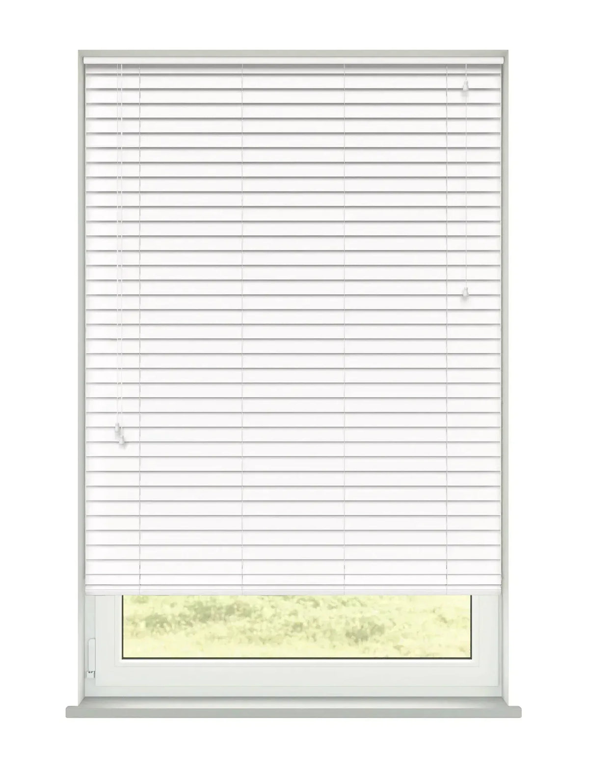 Aquawood White Smooth Faux Wooden Blind - 50mm