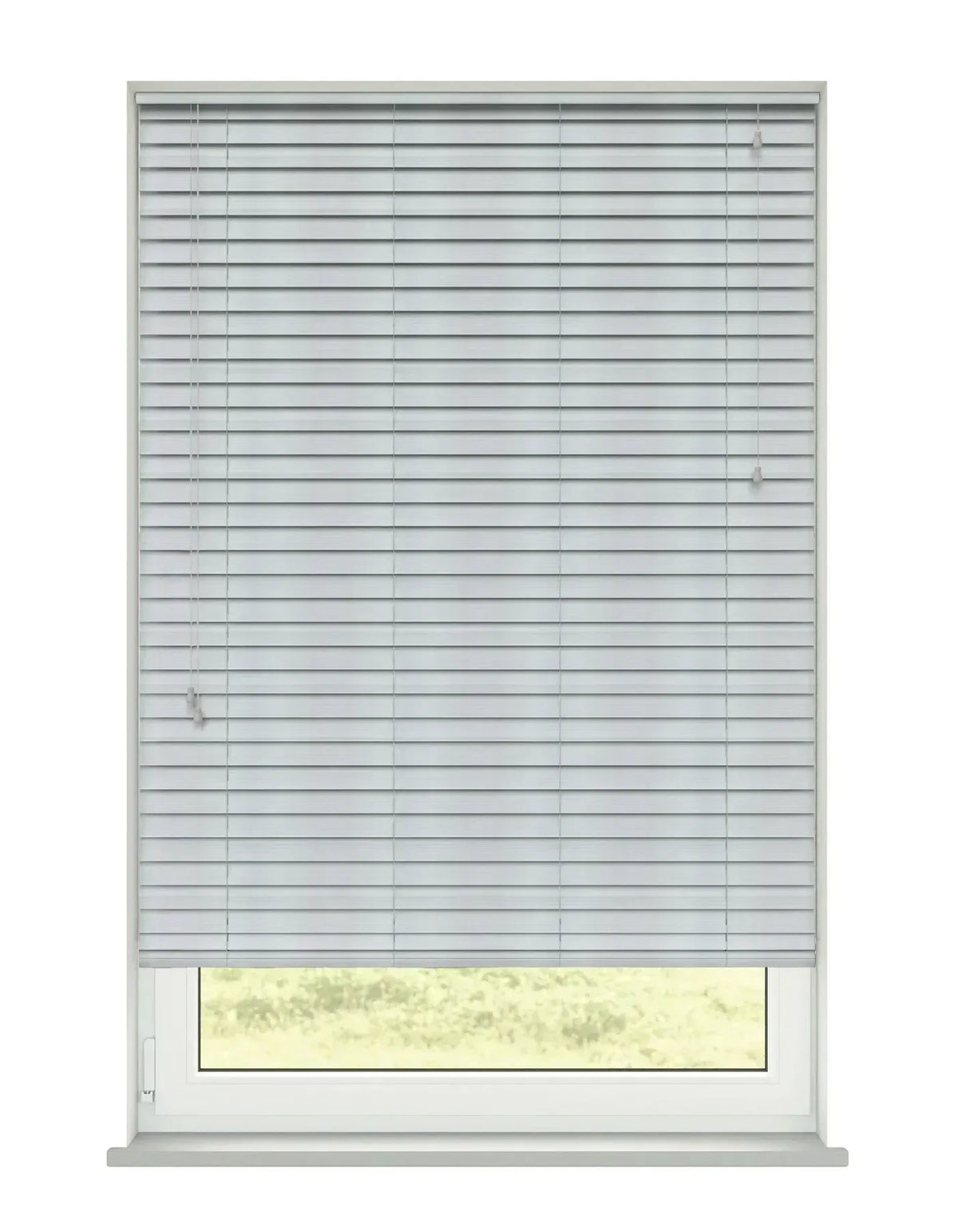Aquawood White Grain Faux Wooden Blind - 50mm