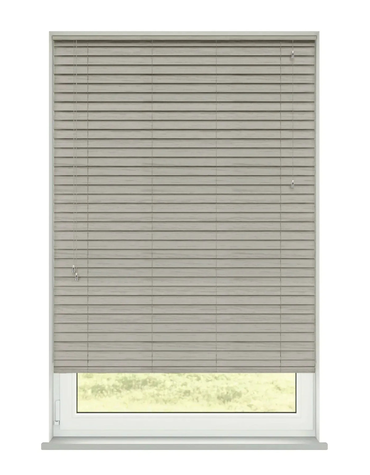 Expressions Harbour Grey Faux Wooden Blind - 50mm