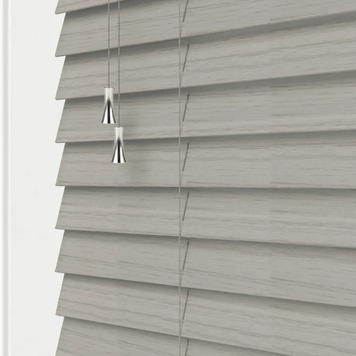Expressions Harbour Grey Faux Wooden Blind - 50mm