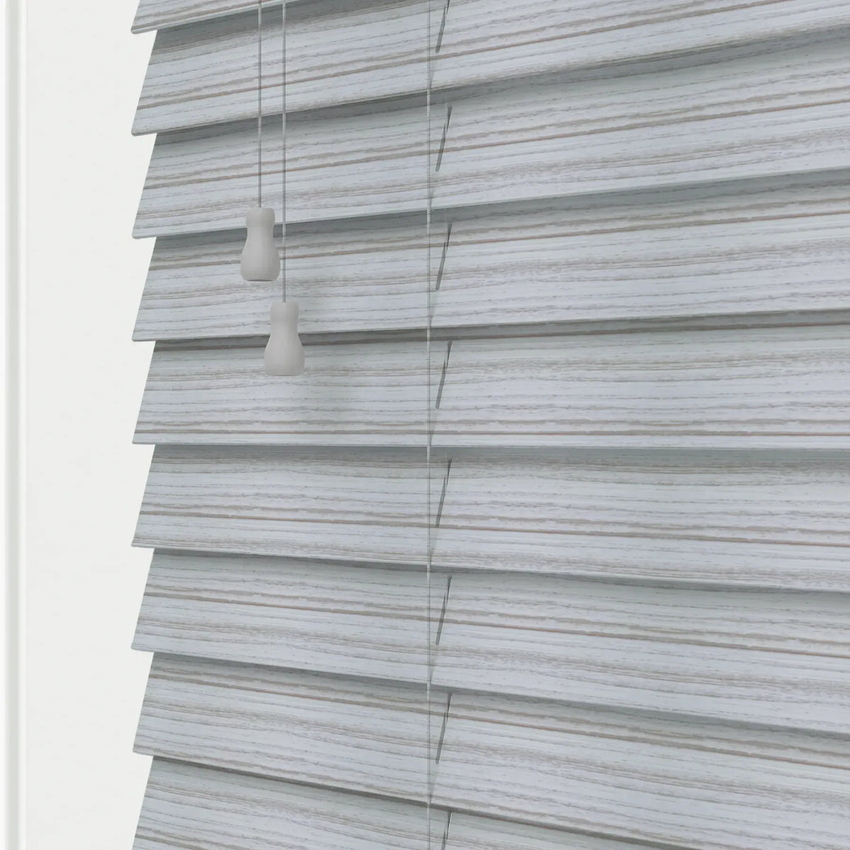 Aquawood Grey Faux Wooden Blind - 50mm