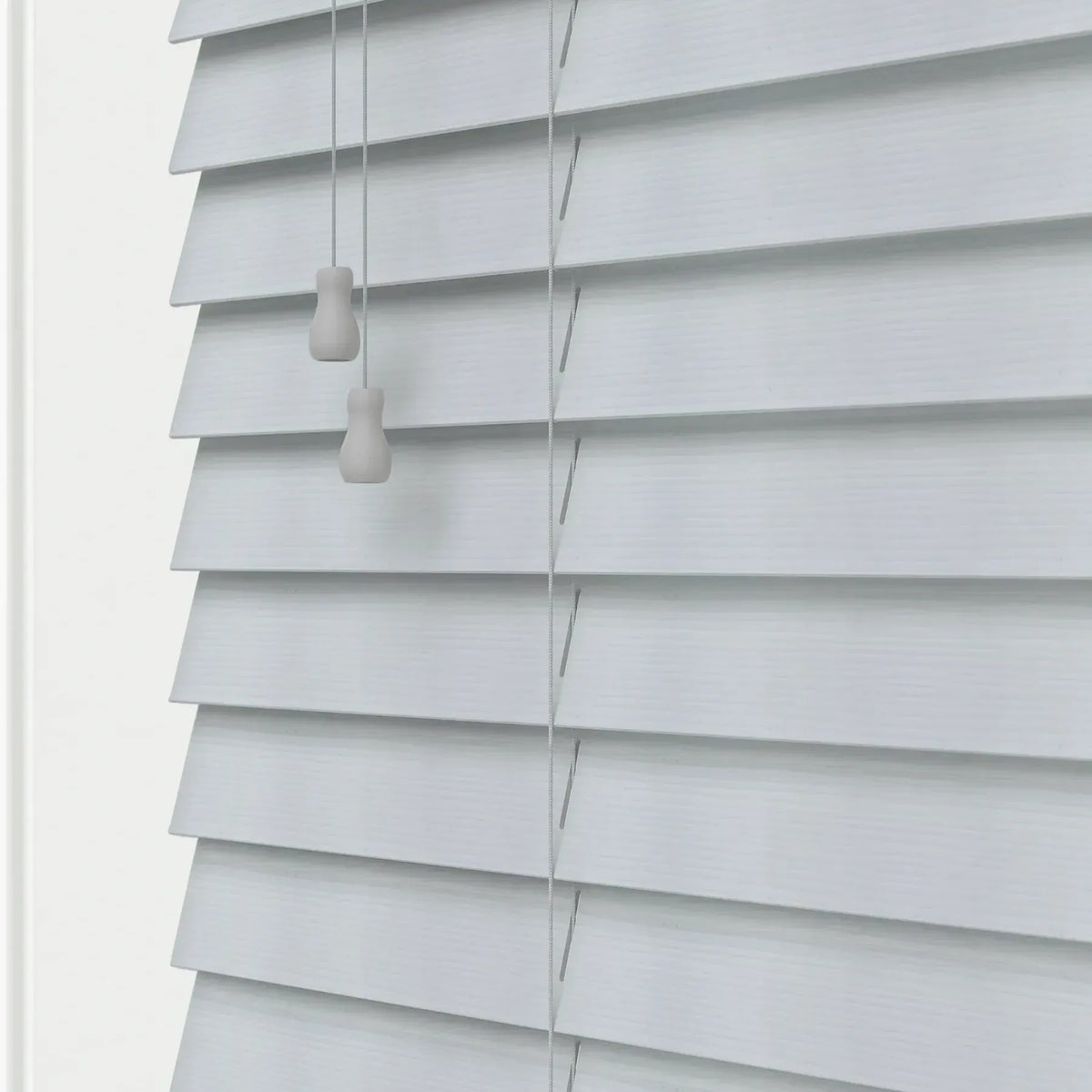 Aquawood White Grain Faux Wooden Blind - 50mm