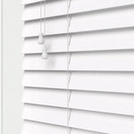 Aquawood White Smooth Faux Wooden Blind - 50mm