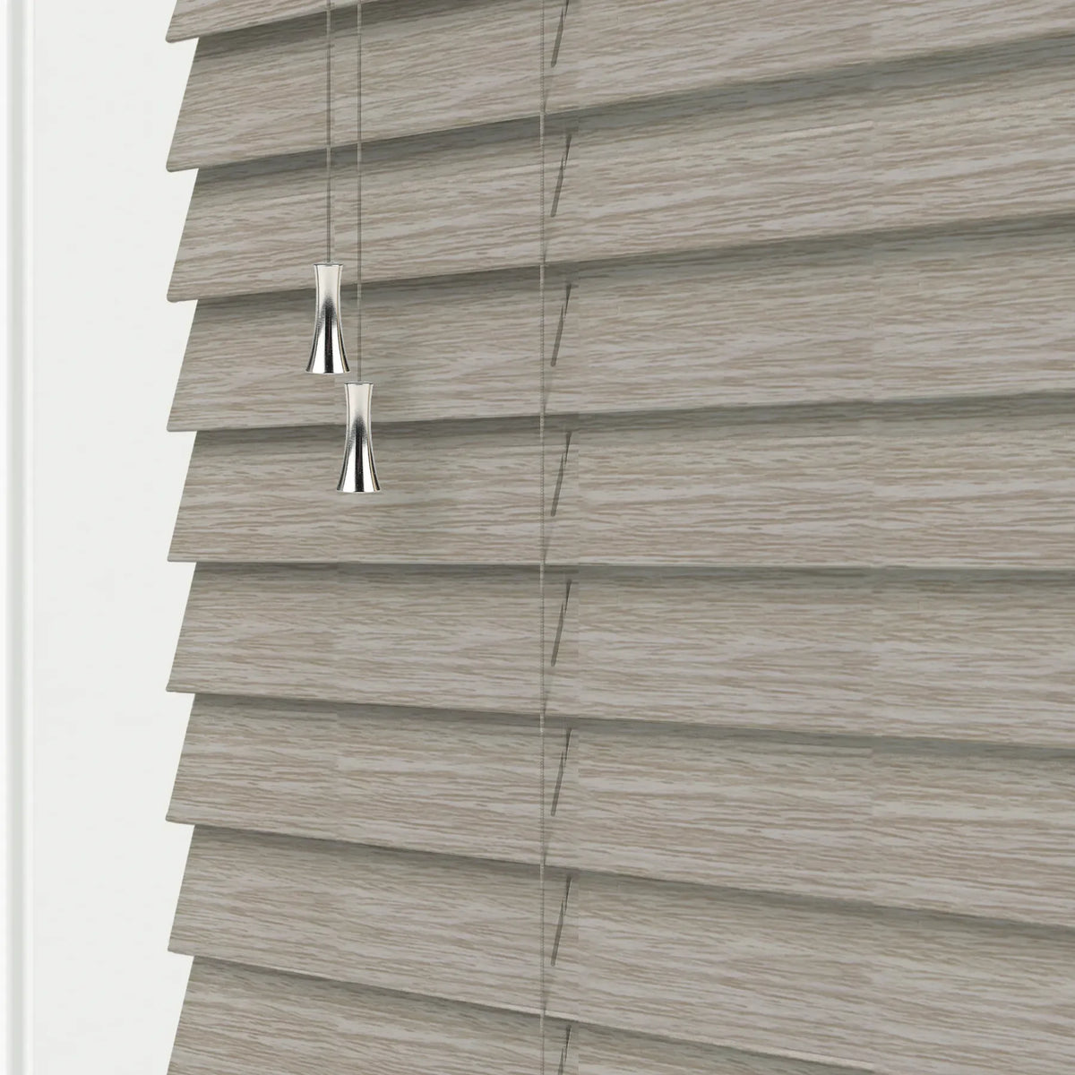 Expressions Graphite Grey Faux Wooden Blind - 50mm