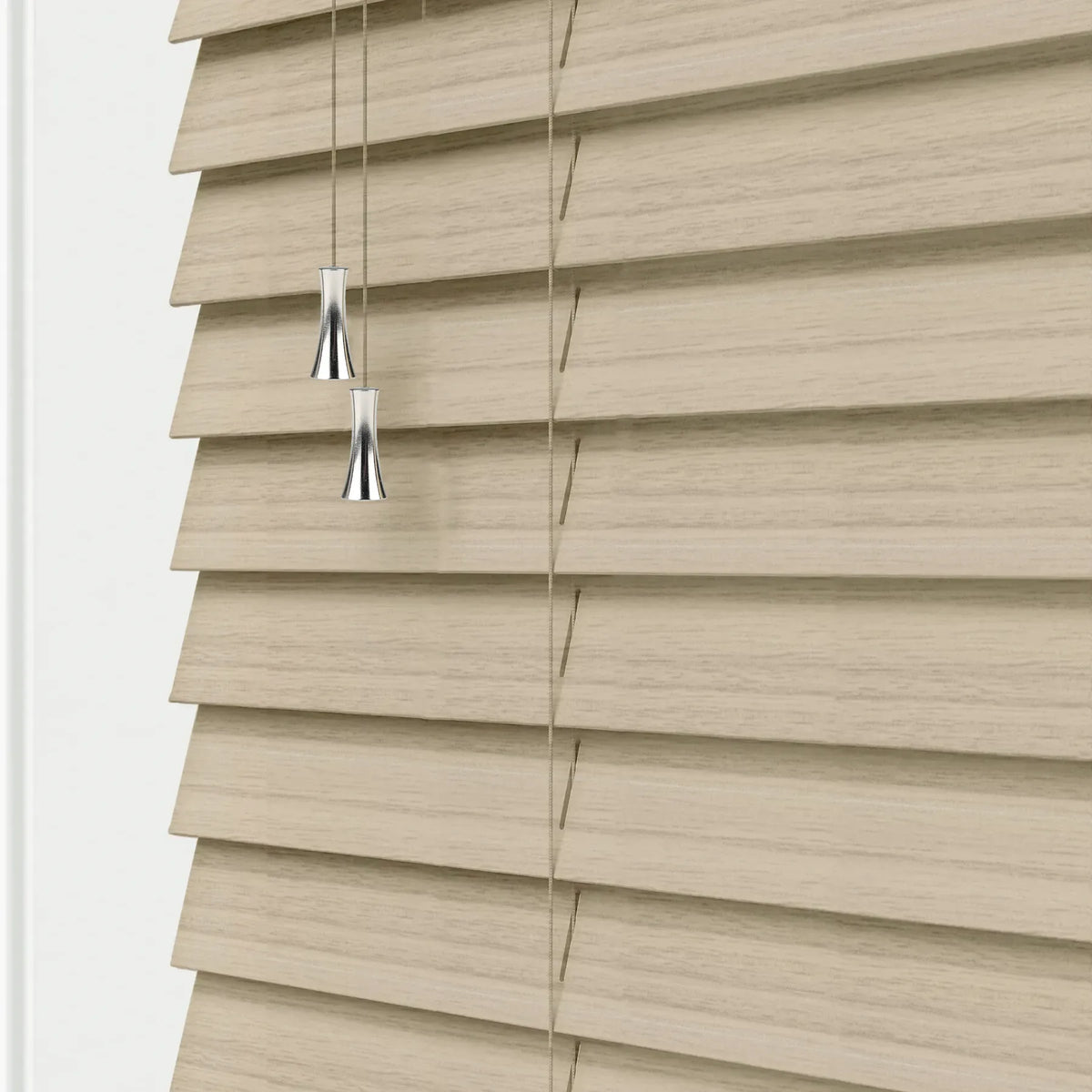 Expressions Greige Faux Wooden Blind - 50mm