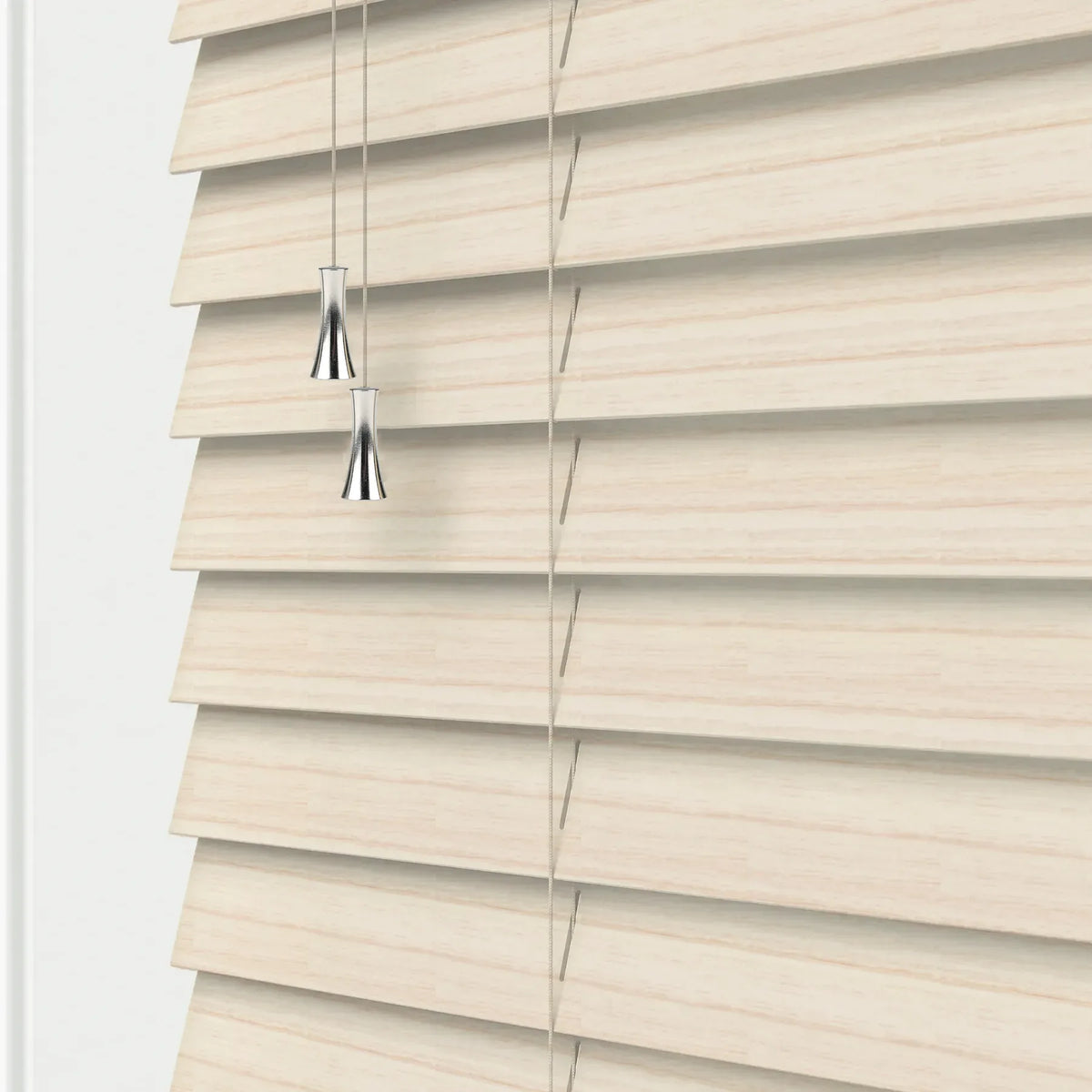 Expressions White Oak Faux Wooden Blind - 50mm