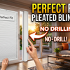 Perfect Fit Pleated Blinds: Neat, No-Drill Cover for Doors and Windows